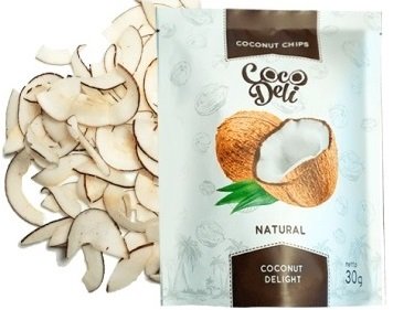 натуральні чіпси з кокосу