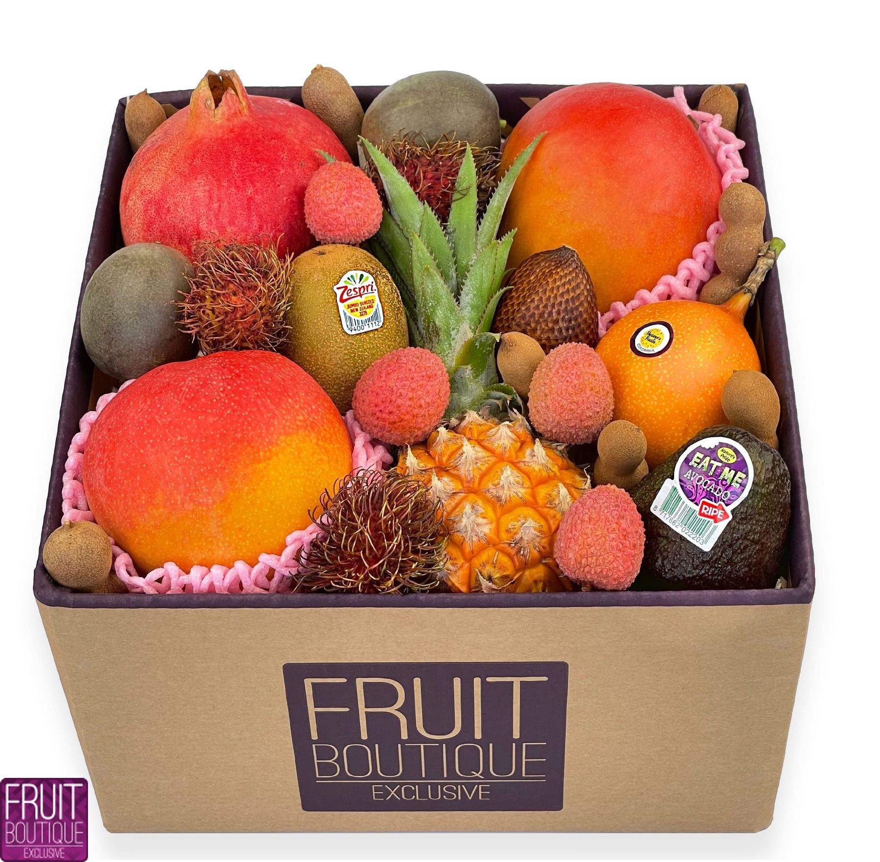 Экзотические фрукты в коробке
