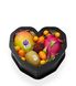 Коробка з екзотичними фруктами у формі серця I love You (чорна з пітахаєю) 1шт