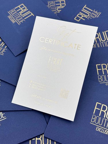 Подарунковий сертифікат FB номінал 2000грн синій конверт 1шт