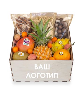 Корпоративний подарунок Фруктово-горіховий box "Ваш логотип" 1шт