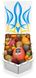 Коробка белая с Гербом Украины с экзотическими фруктами 1шт