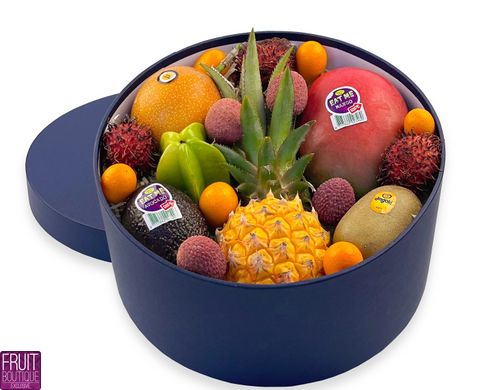 Коробка с фруктами PREMIUM №6 темно-синяя