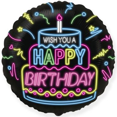 Гелієва кулька "Wish you a Happy Birthday" 1шт