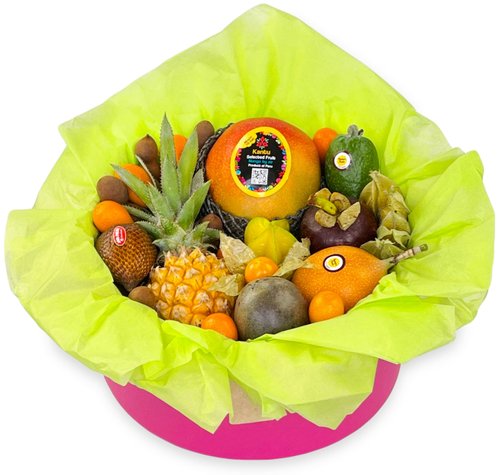 Коробка с фруктами PREMIUM №11 малиновая