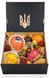 Черная коробка с экзотическими фруктами с Гербом Украини 1шт