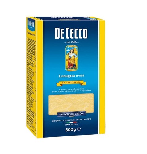Листы для лазаньи из твердых сортов пшеницы De Cecco 500г