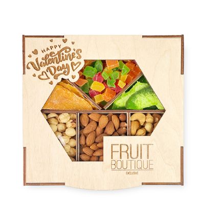 Набір сухофруктів та горіхів Nut box №5 "Heart" 1шт