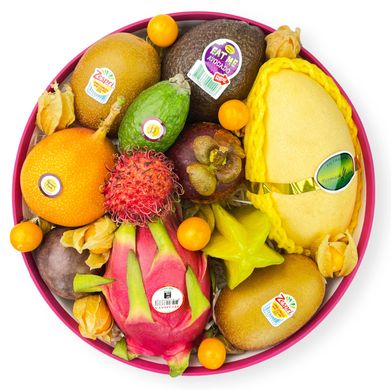 Коробка с фруктами PREMIUM №1 малиновая